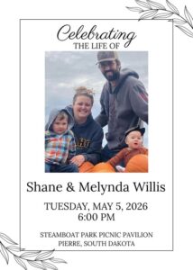 Shane Willis And Melynda Willis Car Accident, Pierre SD Obituary Death